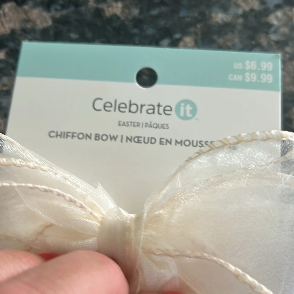 CELEBRATE IT CHIFFON BOW SET OF 3 NWT